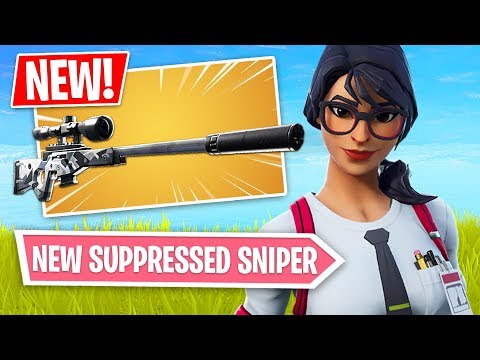 Fortnite *NEW* Suppressed Sniper Rifle Gameplay!! (Fortnite Battle Royale)