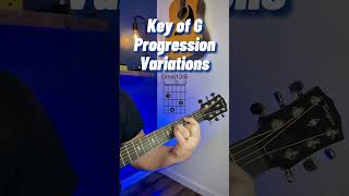 Key of G open chord progression variations for acoustic guitar | PDF chord details on main profile