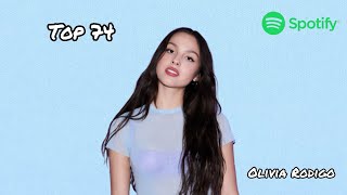 Top 74 Canciones de Olivia Rodrigo Con m&aacute;s Streams en Spotify