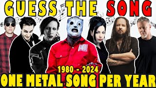 Guess The Song - One Song Per Year 🎶 Rock & Metal 🎸 1980 - 2024 Metal Songs Everyone Knows
