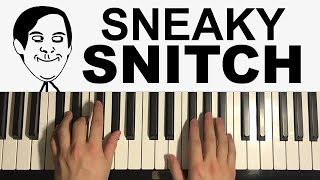 How To Play - Sneaky Snitch (Piano Tutorial Lesson) | Kevin Macleod