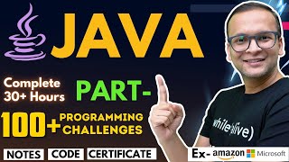 Stream 🚀🔥 JAVA Complete Course Part-1 (2024) | 100+ Programming Challenges Online