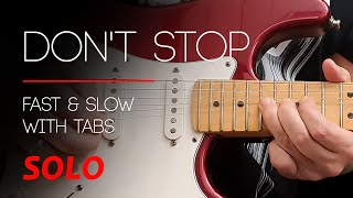 DON'T STOP - Guitar solo lesson with tabs (fast & slow) - Fleetwood Mac