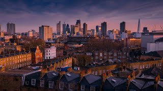 London Skyline Sunset To Nightfall Stock Video