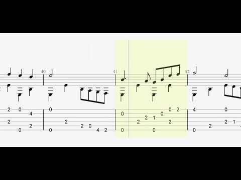Battle Hymn of the Republic with full tablature/sheet music for solo fingerstyle guitar