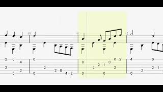 Battle Hymn of the Republic with full tablature/sheet music for solo fingerstyle guitar