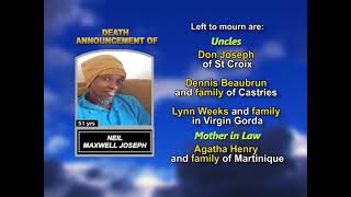 Neil Maxwell Joseph ~ Long Obituary