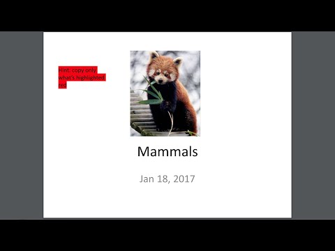 Pathfinder honor: Mammals