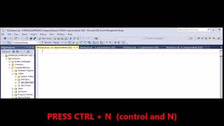 MSSQL -  Open New Query Window using keyboard key combination (using shortcuts)