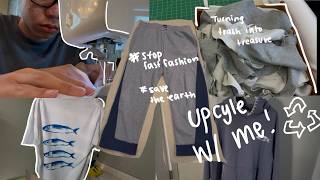 UPCYLE WITH ME♻️🧵👖 (to hopefully save the planet🌍!)