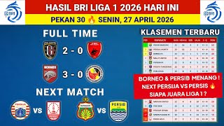 Hasil Liga 1 2026 hari ini - Bali united vs PSM Makassar - Klasemen liga 1 2025 terbaru hari ini