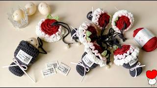 Unique Crochet Flower bouquet Tutorial | Cute Gift Idea & Small Storage Basket