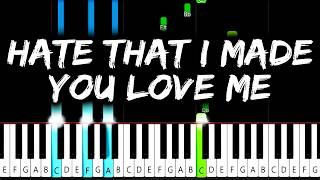 Ariana Grande - hate that i made you love me - Piano Tutorial