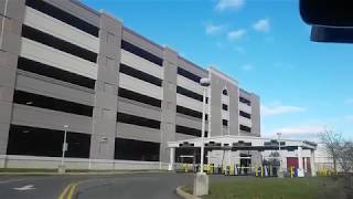 Driving Into The Parking Garage at Hamilton Rail Station In New Jersey