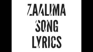 Zaalima song lyrics | RAEES | BY SONG LYRICS
