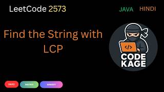 LeetCode 2573 | Find the String with LCP | Easy Greedy Approach | Java | Hindi