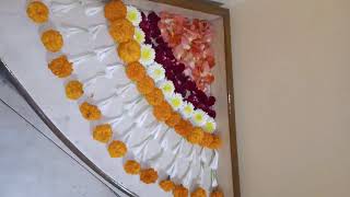 Real flower rangoli for pooja,birthday,haldi-kumkum, easy-simple-small flower decoration ideas kolam