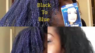 How i dye my hair | from black to blue without bleach