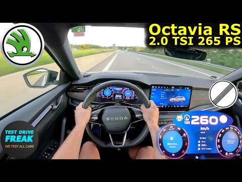 2025 &Scaron;koda Octavia RS 2.0 TSI (265 PS) TOPSPEED POV 🚗 Autobahn Drive | No Speed Limit