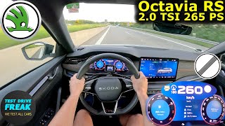 2025 &Scaron;koda Octavia RS 2.0 TSI (265 PS) TOPSPEED POV 🚗 Autobahn Drive | No Speed Limit