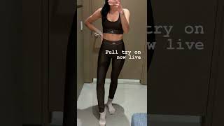alo yoga espresso try on ☕️🤍 #alo #aloyoga #espressobysabrina esso
