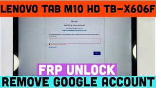 Lenovo Tab M10 HD TB-X606F FRP Bypass Android 10.Lenovo Tab M10 HD Plus Frp Bypass