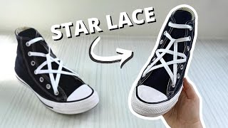 Star Lacing Shoes Tutorial - How To Star Lace Converse (EASY)