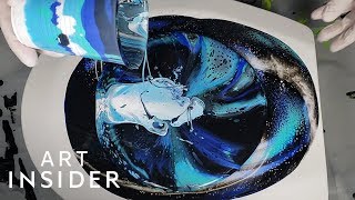 Artist Transforms Toilet Seats With Fluid Paint