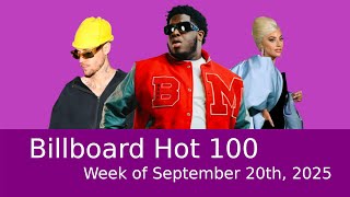 Billboard Hot 100 | Week of September 20th, 2025