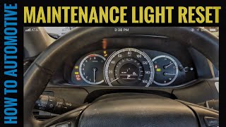 How To Reset Oil Life Light On 2012-2015 Honda Accord