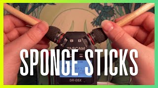 ASMR Sponge Sticks | Brushing, Tapping, Scratching | No Talking