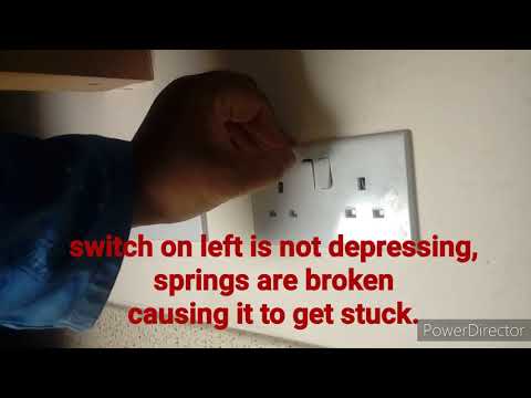 Jammed Switch on a Double Socket Outlet