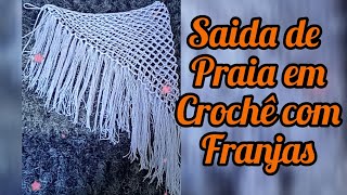 crochet beach cover-up with fringes on the side