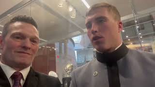 GBK's Joe Iacono with Army QB Bryson Daily at the Maxwell Football Club Awards Gala (3/14/25)