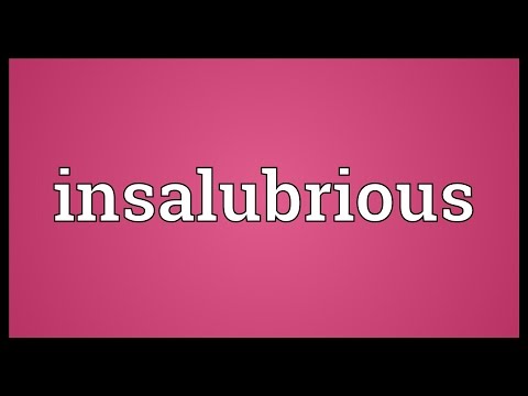 Insalubrious Meaning