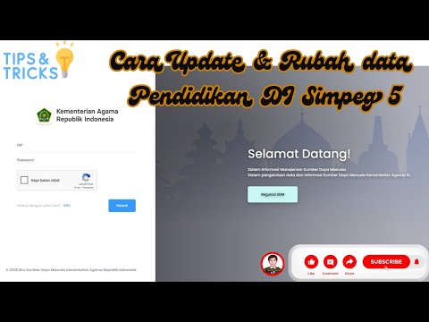 Cara Update dan Rubah data Pendidikan di SIMPEG 5 Terbaru