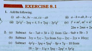 Class 8th maths l Exercise 8.1 l NCERT l Chapter 8 l Algebraic Expressions and identities l Carb Aca