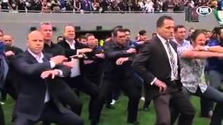 Jonah Lomu's former teammates perform an final haka