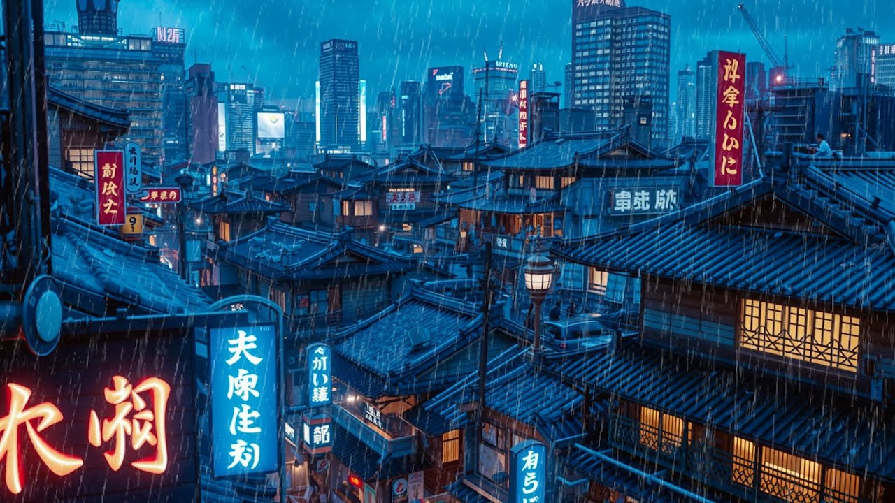 1980s 90s Lofi Hip Hop Beats Retro Vibes Nostalgic Japanese Town