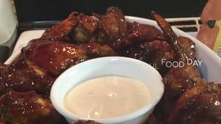OLD SCHOOL SMOKED BBQ BUFFALO WINGS ( cooked in master built electric smoker)