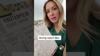 Respiratory Therapist giving report