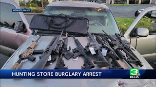 1 arrested after allegedly burglarizing Modesto hunting store, multiple firearms recovered