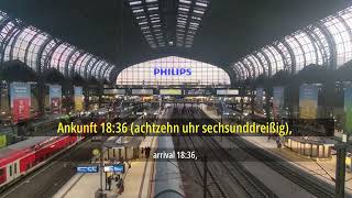 ICE1218 - DB Train Announcement - German Practice