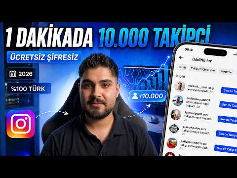 1 DAKİKADA 10K İNSTAGRAM TAKİP&Ccedil;İ ARTTIRMA HİLESİ - ŞİFRESİZ &Uuml;CRETSİZ İNSTAGRAM TAKİP&Ccedil;İ HİLESİ 2026