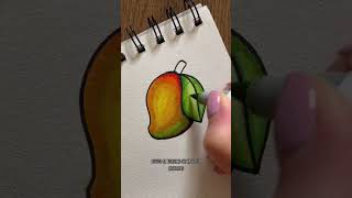 "Mango I" is not said🥭 #asmr #coloring #ohuhu #ohuhumarkers #mango #drawing #tutorial #relaxing