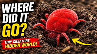 Watch This Tiny Red Velvet Mite Dig Into the Ground! 🕷️ | 4K Macro Nature.