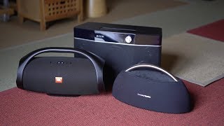 JBL Boombox vs Harman/Kardon Go+Play vs Aiwa Exos 9 - Sound comparison...