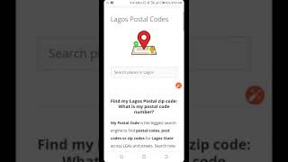 How to find my postal code | Lagos | Nigeria postal codes