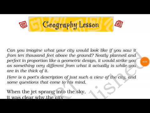 Class 8th The Geography Lesson poem with QUESTIONS ANSWERS full explaination