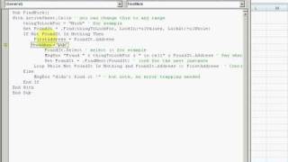 Stream ExcelExperts.com - VBA Tips - Finding things using VBA Online